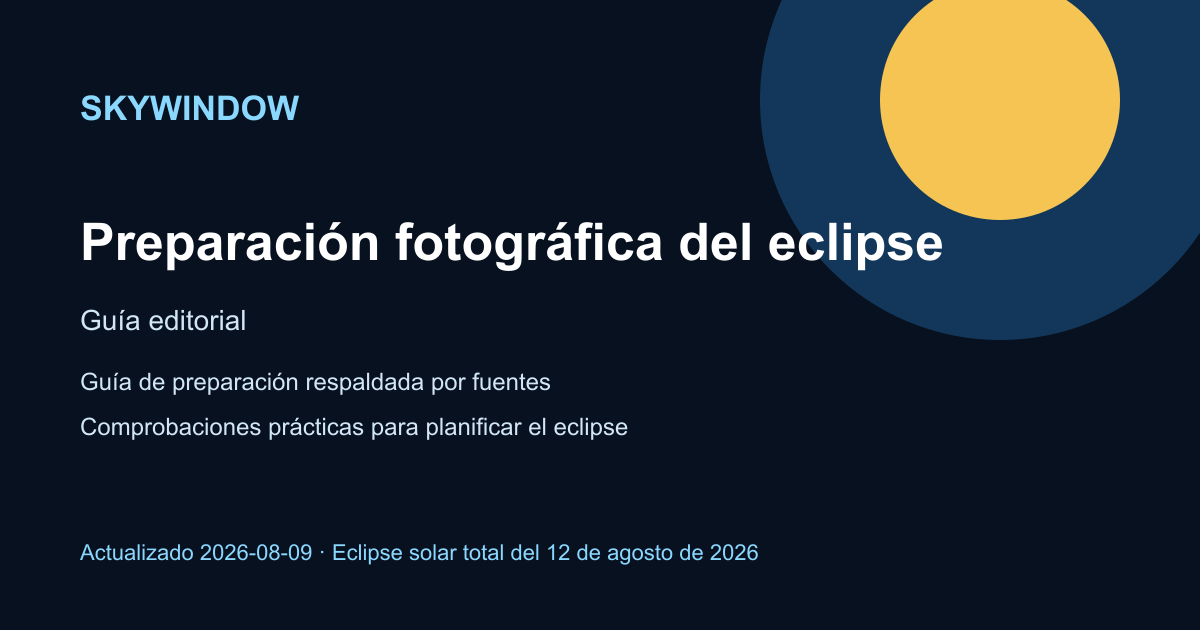 Ilustración editorial: Cómo fotografiar el eclipse solar de 2026
