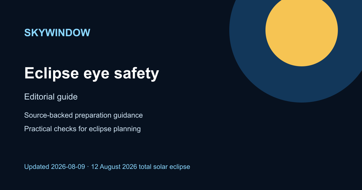 Editorial illustration: Solar eclipse glasses safety: ISO 12312-2 checks